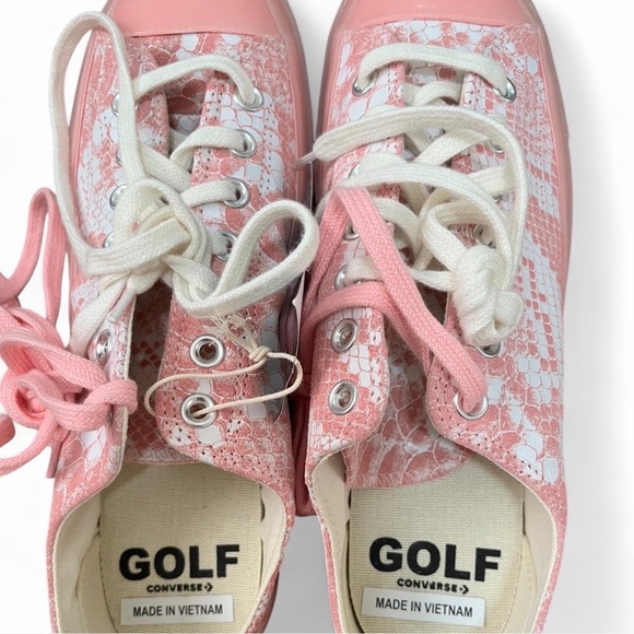 Converse Pink and White Lace-Up Sneakers - Picture 3 of 6
